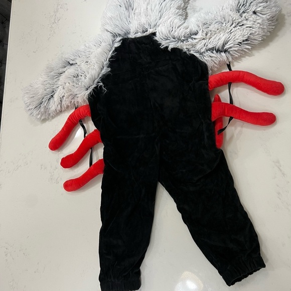 Fuzzy Spider Costume for Kids with Web Design - Picture 4 of 10